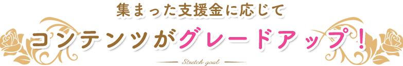 集まった支援金に応じて様々な特典を支援者全員に配布