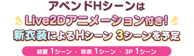 アペンドHシーンはLive2Dアニメーション付き！